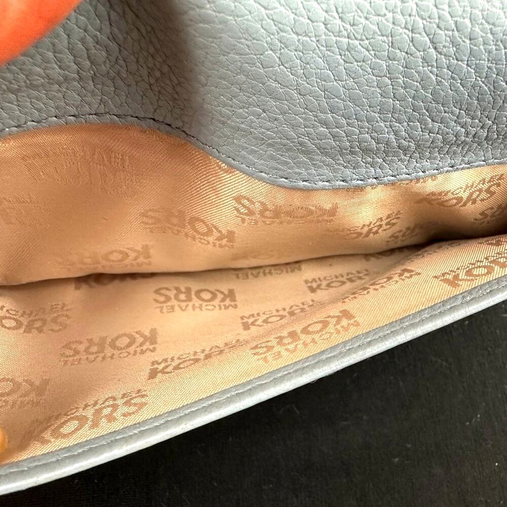 Michael Kors Leather Powder Blue Zip-Around Wallet/Clutch - Picture 11 of 12